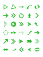 矢量绿色箭头指向方向元素箭头icon图标