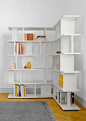 Open sectional solid wood #bookcase SH05 ARIE by e15 | #design Arik Levy @e15furniture: 