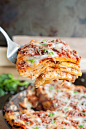 Classic Lasagna with Homemade Ricotta + Anniversary + Giveaway! - GastroSenses : This delicious classic lasagna with homemade ricotta and rich meat sauce is fantastic for a crowd. And by crowd I mean only your mouth. Lunch all week!