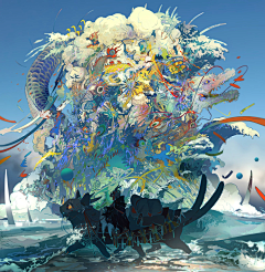 吃饭不（采集到插画2场景-故事