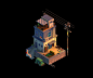 Voxels | Sunset : Sunset: Made with MagicaVoxel.