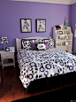 90平米3居室房屋卧室纯色壁纸装修效果图片
