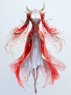 给美杜莎设计的红裳绮梦连衣裙丨服设分享 - 小红书