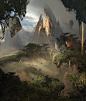 MTG - Cinder Glade, Titus Lunter : Did this image for Magic: The Gathering. Cinder Glade, part of the Expedition lands in the new Battle for Zendikar block.
Man, I sure love me some Zendikar. 