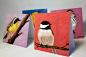Set of 6 greeting cards, prints from our original paintings of birds #手工# #纸艺# #手绘 #创意#
