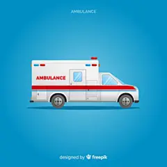 救护车插画艺术设计示意图