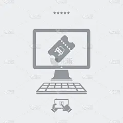 汽车票-矢量图标为计算机网站或应用程序