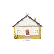 插画 每日一图 ps 电脑手绘 小房子1...