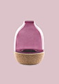 Pitaro vase : Pitaro is a vase made of blown glass and natural cork