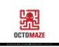  八爪鱼鱿鱼海鲜水产海洋动物 LOGO设计标志品牌设计作品欣赏 (4)