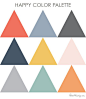 Kind of obsessed with the color combinations of coral, dusty blue, mint, orange, gray, navy, and the like. Something about these colors together is fresh, modern, and … well, just plain happy!