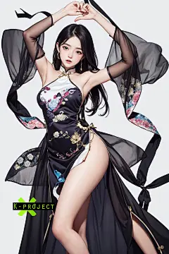 #AI Vol.59-6 finally 最终我还是生成了清晰的旗袍 - k-007的插画
