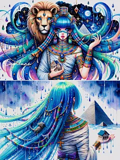 人物设计：古埃及神话·雨神泰芙努特 - 小红书