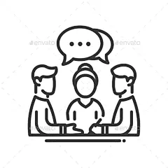 商务会议单个图标——业务图标Business Meeting Single Icon - Business Icons business, business icon, Business Meeting, business negotiation, business people, designer, female, graphics, icon, info, infographics, interview, isolated icon, job, job interview, line, male, m