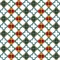 colorful quatrefoil outline decor pattern