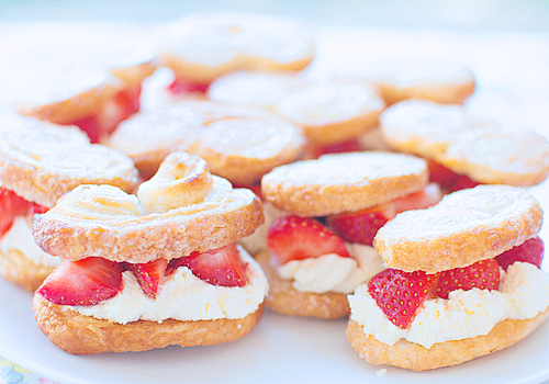 strawberry palmiers ...