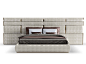 Double bed with upholstered headboard TRILOGY XL by Capital Collection