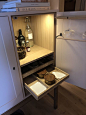 Minibar slide out drawers