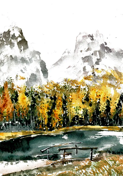 【荷香引】采集到插畫森林（山水如画）