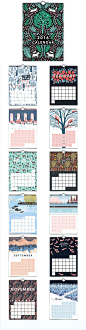 Treat yourself to new wall art each month of the year with this whimsical illustrated #calendar.: 