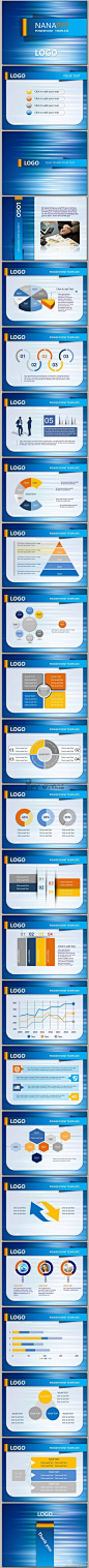 【最新商务PPT模板】清爽蓝色商务通用型PPT模板，简洁易用，图表丰富。地址：http://t.cn/8F5W6Mn #排版# #色彩#