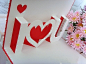 情人节 I LOVE U 立体贺卡手工DIY纸艺制作教程 - 纸艺网