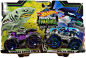 Amazon.com: Hotwheels 怪兽卡车 Roarin Rumble 1:64 比例双人套装,鲨鱼战舰不死大白 VS Town Hauler 机械 Orca : 玩具与游戏