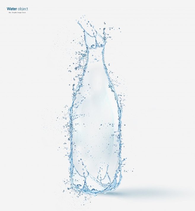 玻璃瓶水冰火雷电高清素材 页面网页 平面...