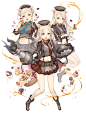 三只小猪，来自 SINoALICE 的 Breaker Class 角色艺术