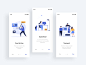 入职屏幕接口ios onboarding平的app例证ux ui设计