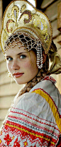 Kokoshnik - Russian traditional headwear!