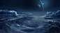 Chris Goff, clouds, planet, night, artwork, Moon | 1920x1080 Wallpaper - wallhaven.cc