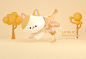 3D Character 3D illustration big cat coffe lovely girl Mascot mascot design