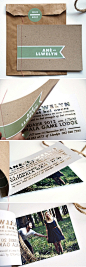 cute booklet style wedding invitation  #纸质#