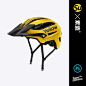 33738 运动品牌VI设计自行车安全帽样机模板PSD源文件素材图层