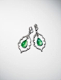 Grey and White diamond, Tourmaline drop earrings Loree Rodkin