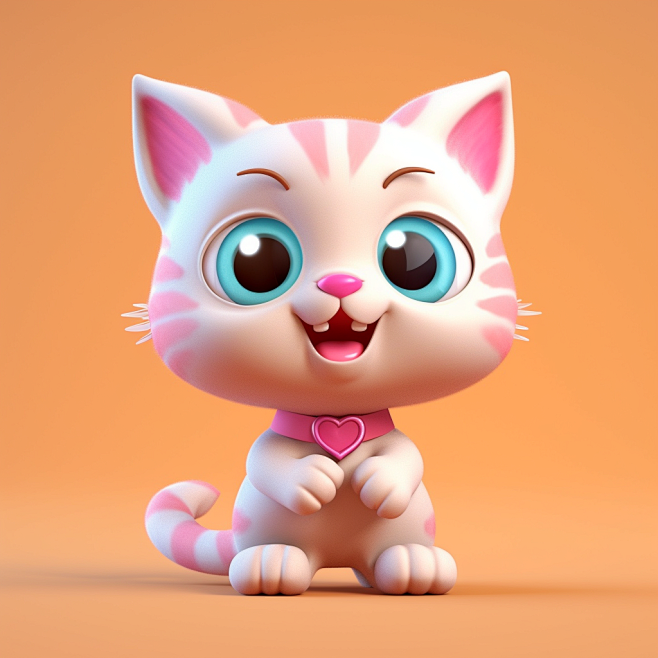 3d cute cartoon cat ...