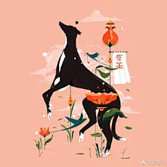 #插画狂想# 来自英国的艺术家、插画家Nuria Boj鲜艳的色彩奇思妙想插画 ​​​​