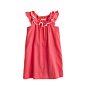 Girls' pom-pom peasant dress