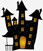 万圣节鬼屋城堡高清素材 万圣节 城堡 城堡素材 灯光 鬼屋 免抠png 设计图片 免费下载