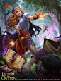 Artist: Grafitart Studio - Title: legend of the Cryptids - Card: Magic Shop Owner Graciel (Dealing)
