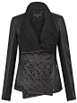 Muubaa Shanazar Laser Cut Leather Jacket in Black Size UK10 US6 EU38 | eBay