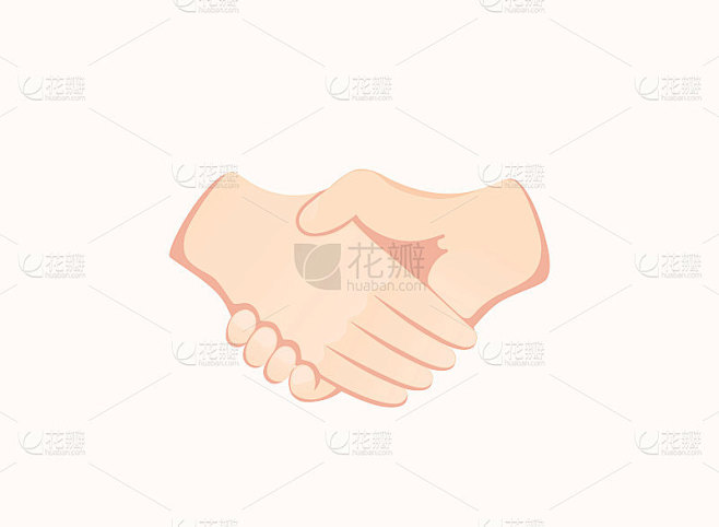 握手图标。手势表情符号矢量插图。