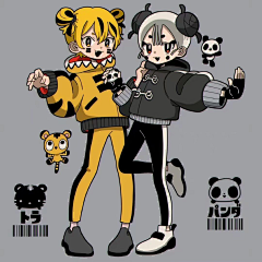 橘色落日采集到Q版