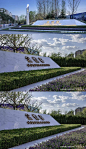 北京金融街·首开·金悦郡

城市界面转角
入口景观景墙采用细腻的仿爵士白瓷砖打造，干净简洁的折线LOGO墙搭配多层次种植，在花带和星光灯的映衬下，表现出现代质感。