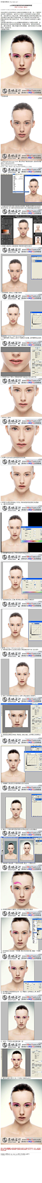 《ps皮肤的质感保留等商业精细修教程》 本教程主要使用Photoshop超精细给模特美女人像商业修图，主要修饰的地方有皮肤的质感保留、眼影的添加、唇形的标准构造、眉毛的美观、腮红和整体的色调搭配，喜欢的朋友可以跟着教程一起来学习。 #www.16xx8.com##ps##photoshop##教程##ps教程##I磨皮教程I#：http://www.16xx8.com/plus/view.php?aid=112517&pageno=all