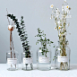 北欧INS玻璃花瓶欧式透明干花创意家居装饰桌面摆件插花水培花瓶-淘宝网