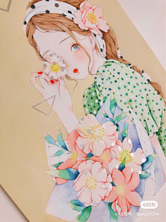 千寻翼采集到少女系水彩插画