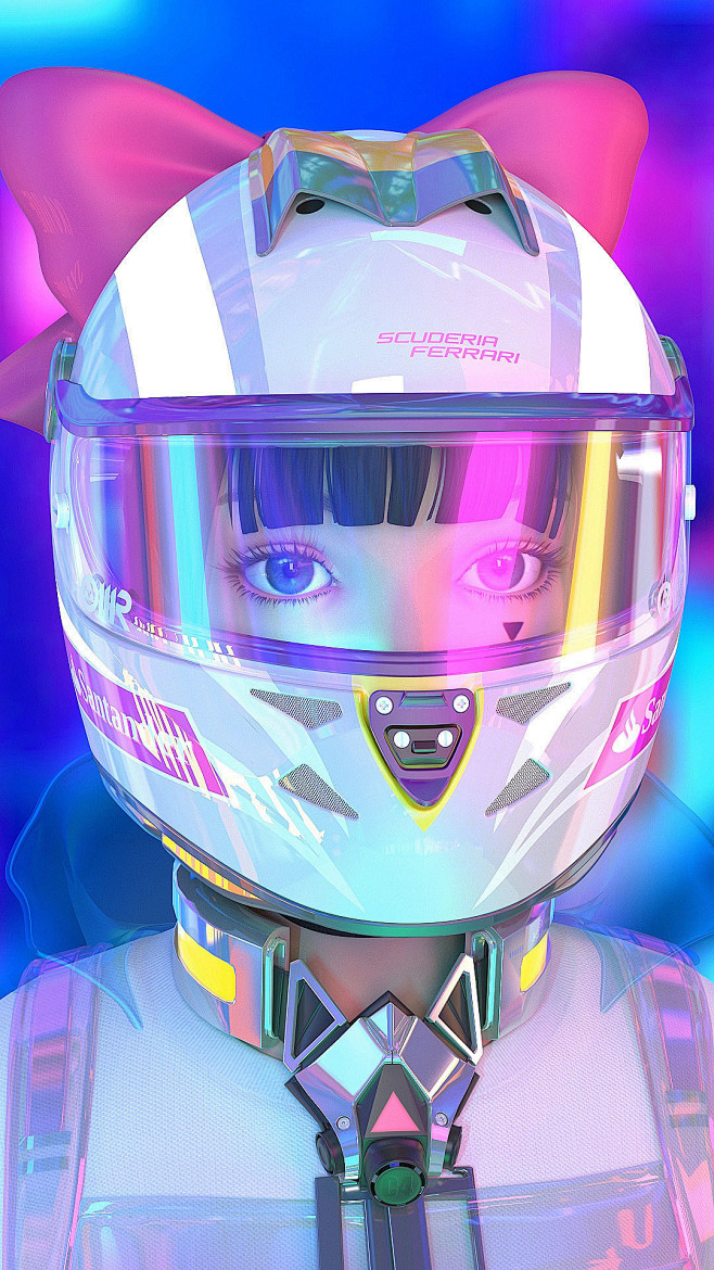 手机壁纸—机车少女
