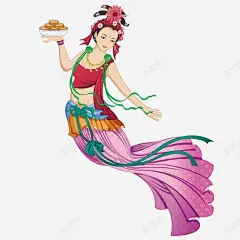 卡通嫦娥奔月插画图高清素材 免抠 设计图片 免费下载 页面网页 平面电商 创意素材 png素材